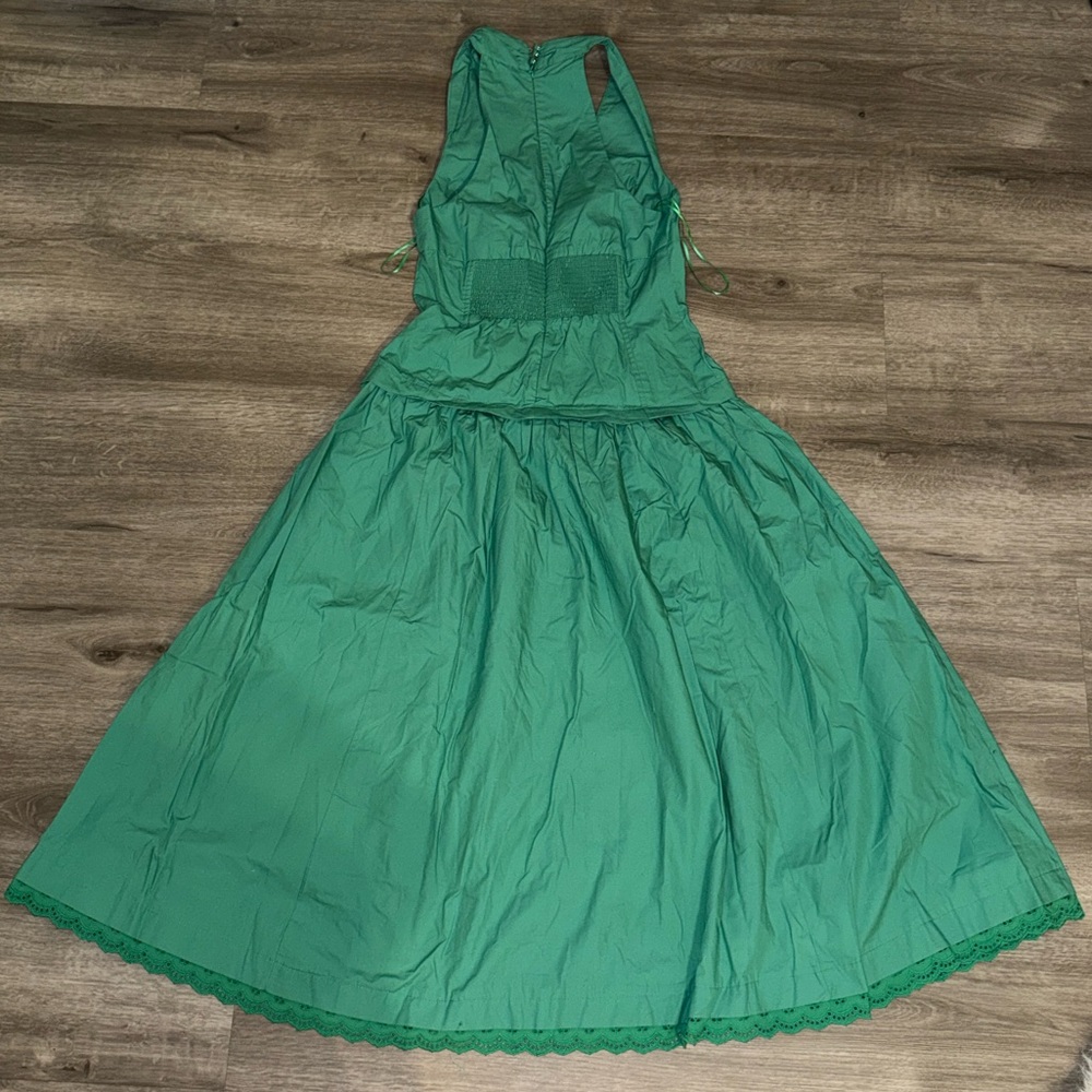 Maeve halter v neck drop waist midi dress - Picture 8 of 14